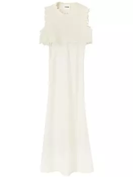 Jil Sander многослойное платье, белый