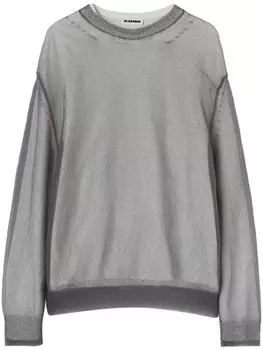 Jil Sander многослойный джемпер, серый