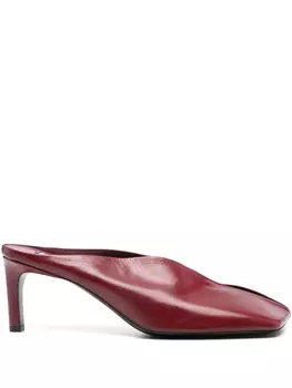 Jil Sander мюли на каблуке, красный