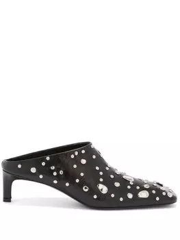 Jil Sander мюли с заклепками, черный