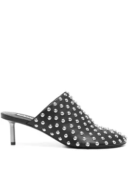 Jil Sander мюли с заклепками, черный