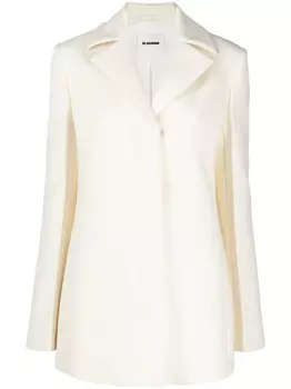 Jil Sander однобортный блейзер, черный