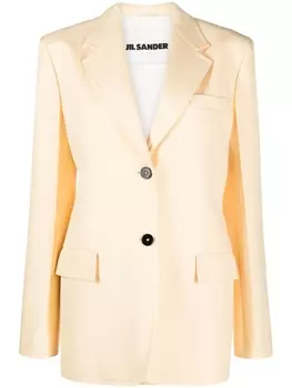 Jil Sander однобортный блейзер, желтый