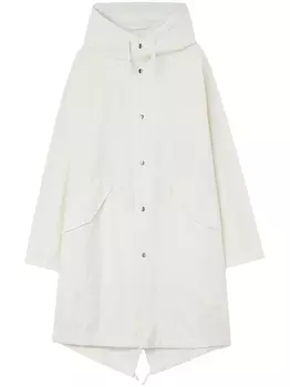 Jil Sander парка с капюшоном, белый