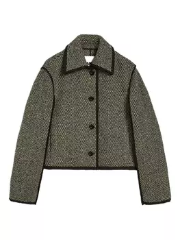 Jil Sander пиджак в елочку, серый
