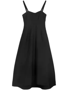 Jil Sander платье миди с бюстье, черный