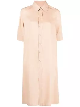 Jil Sander платье-рубашка длины миди, нейтральный цвет