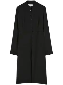 Jil Sander платье-рубашка на пуговицах, черный