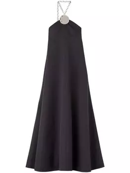 Jil Sander платье с вырезом халтер, черный