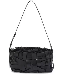 Jil Sander плетеный клатч, черный