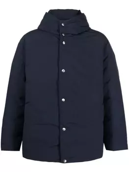 Jil Sander пуховик с капюшоном, синий