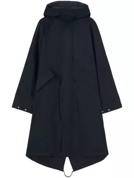 Jil Sander пуховик с капюшоном, синий
