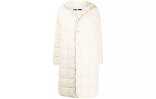 JIL SANDER Пуховик женский белый