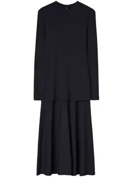 Jil Sander расклешенное платье, синий