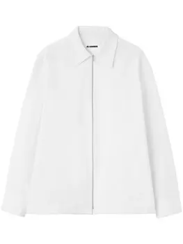 Jil Sander рубашка на молнии, белый