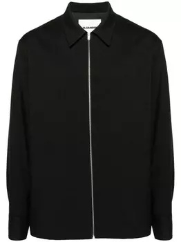 Jil Sander рубашка на молнии, черный