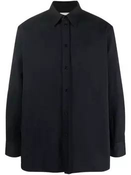 Jil Sander рубашка с длинными рукавами, синий