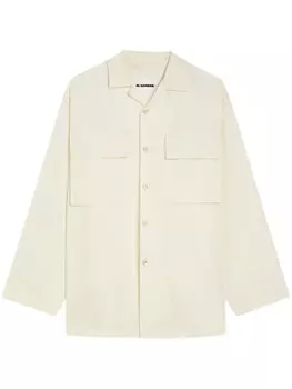 Jil Sander рубашка с карманами, белый