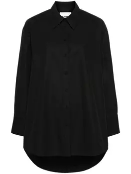 Jil Sander рубашка с вырезами, черный