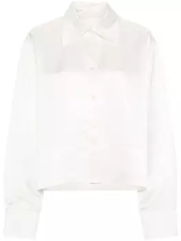 Jil Sander рубашка со складками, белый