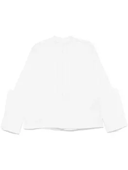 Jil Sander рубашка со складками, белый