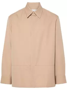 Jil Sander рубашка со складками, нейтральный цвет