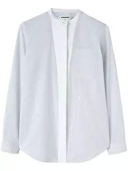 Jil Sander рубашка в полоску, белый