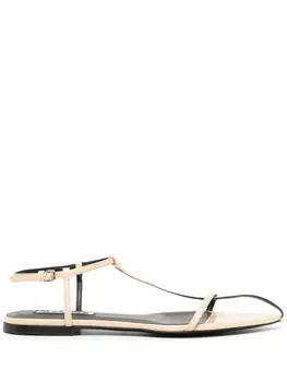 Jil Sander сандалии с ремешками, нейтральный