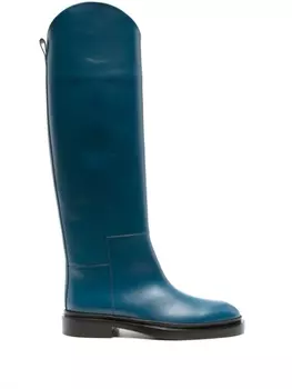 Jil Sander сапоги по колено, синий