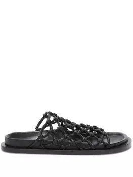 Jil Sander сетчатые сандалии, черный