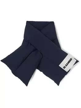 Jil Sander шарф Down, синий