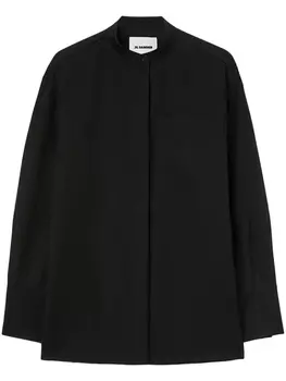 Jil Sander шерстяная рубашка, черный