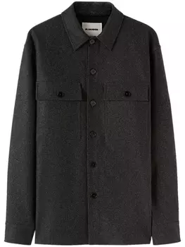 Jil Sander шерстяная рубашка, серый