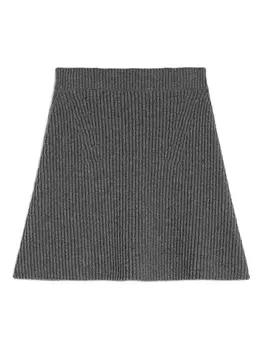 Jil Sander шерстяная юбка мини, серый