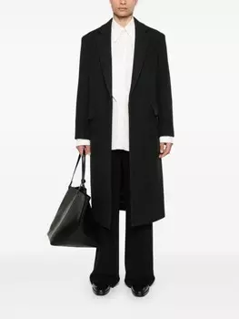 Jil Sander шерстяное пальто, серый
