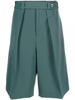 Jil Sander шорты с поясом, зеленый