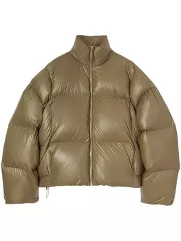 Jil Sander стеганый пуховик, коричневый