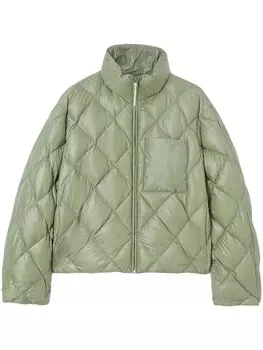 Jil Sander стеганый пуховик, зеленый