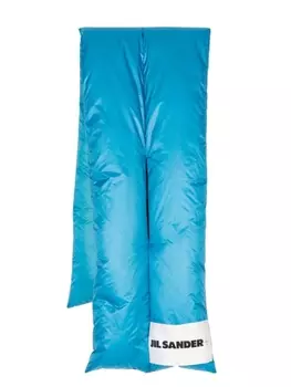 Jil Sander стеганый шарф, синий