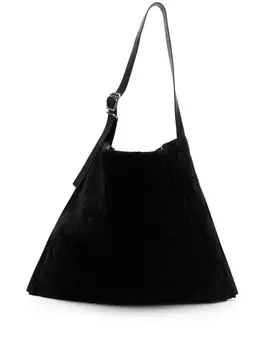 Jil Sander сумка на плечо с искусственным мехом, черный