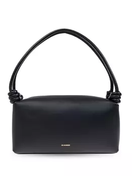 Jil Sander сумка-тоут из кожи с узлом, черный
