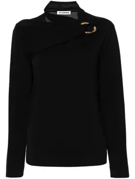 Jil Sander топ с шарфом, черный