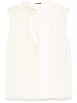 Jil Sander топ со вставками, белый
