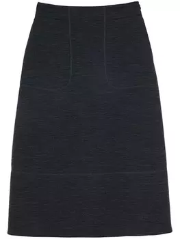 Jil Sander юбка миди А-силуэта, черный
