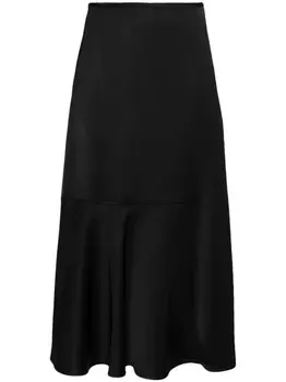 Jil Sander юбка миди А-силуэта с завышенной талией, черный