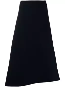 Jil Sander юбка миди А-силуэта, синий