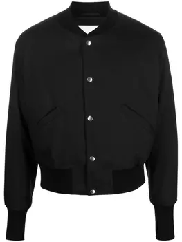 Jil Sander укороченный бомбер, черный