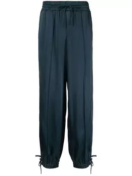 Jil Sander зауженные брюки с кулиской, синий