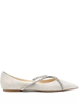 Jimmy Choo балетки Genevi, серебристый