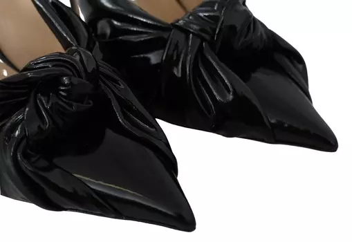 Jimmy Choo Элегантные кожаные женские туфли с острым носком, черный